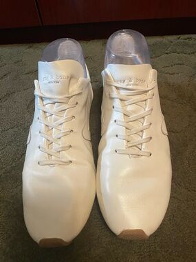 Rag & Bone Slim Retro  Runner White Leather Low-Top Sneakers 38.5